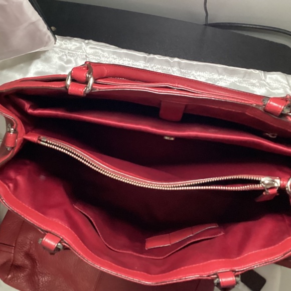 COACH PARK LEATHER CARRYALL (RED) (#F23268) - Picture 4 of 8